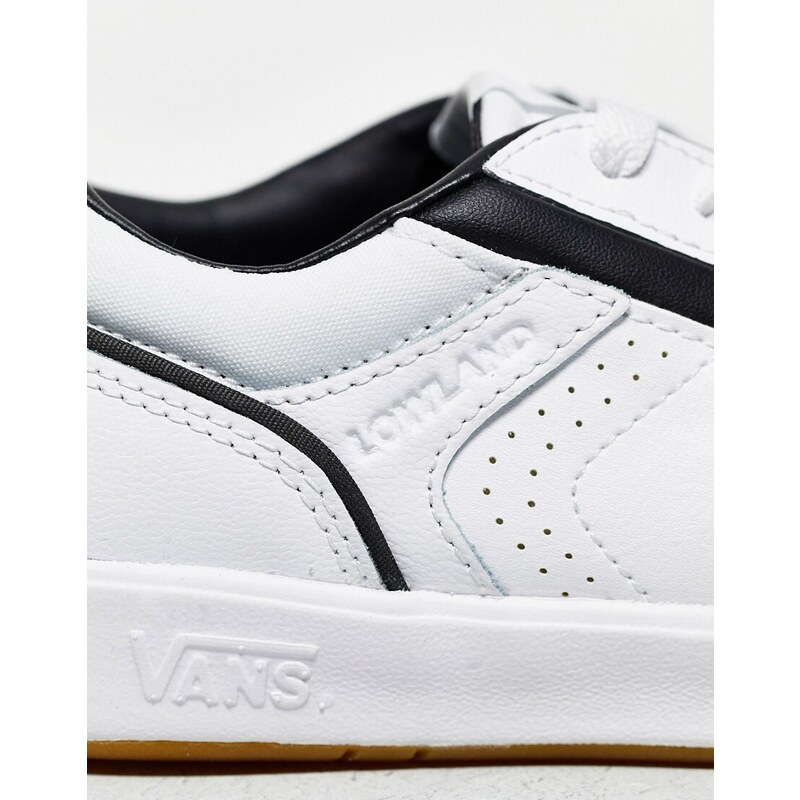 Vans - Lowland Jmpr - Sneakers bianco court true e nere con suola in gomma