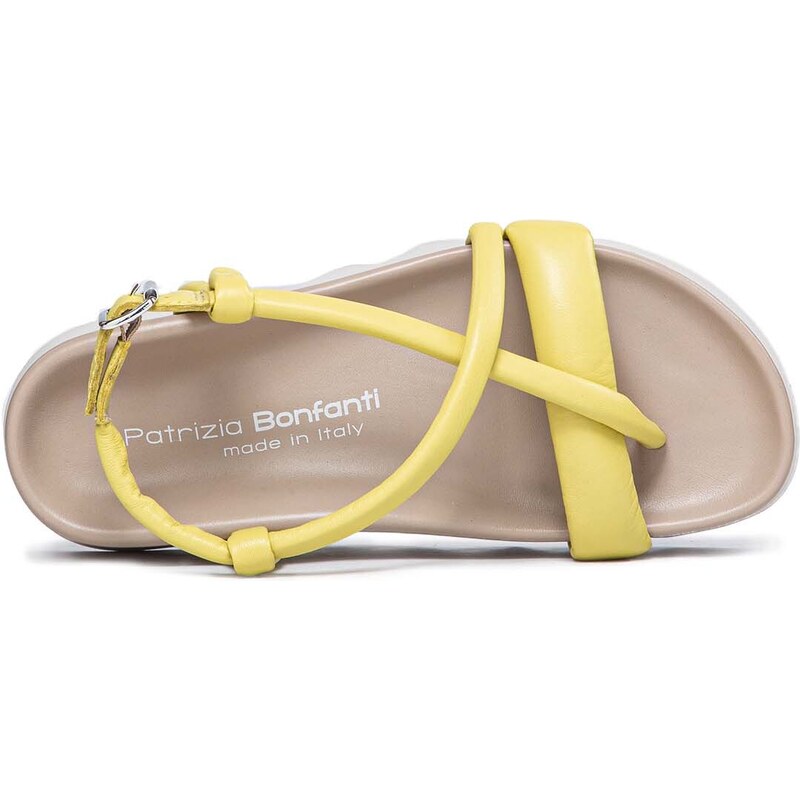 Patrizia Bonfanti sandalo YASU in pelle gialla