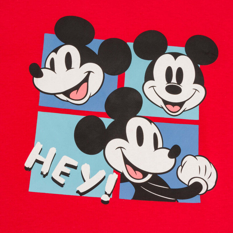 Disney T-shirt rossa da bambino con stampa Mickey Mouse