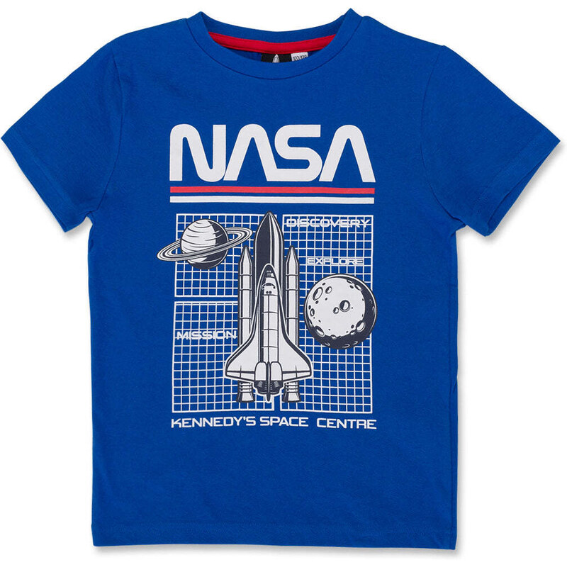 T-shirt blu da bambino con space shuttle Nasa