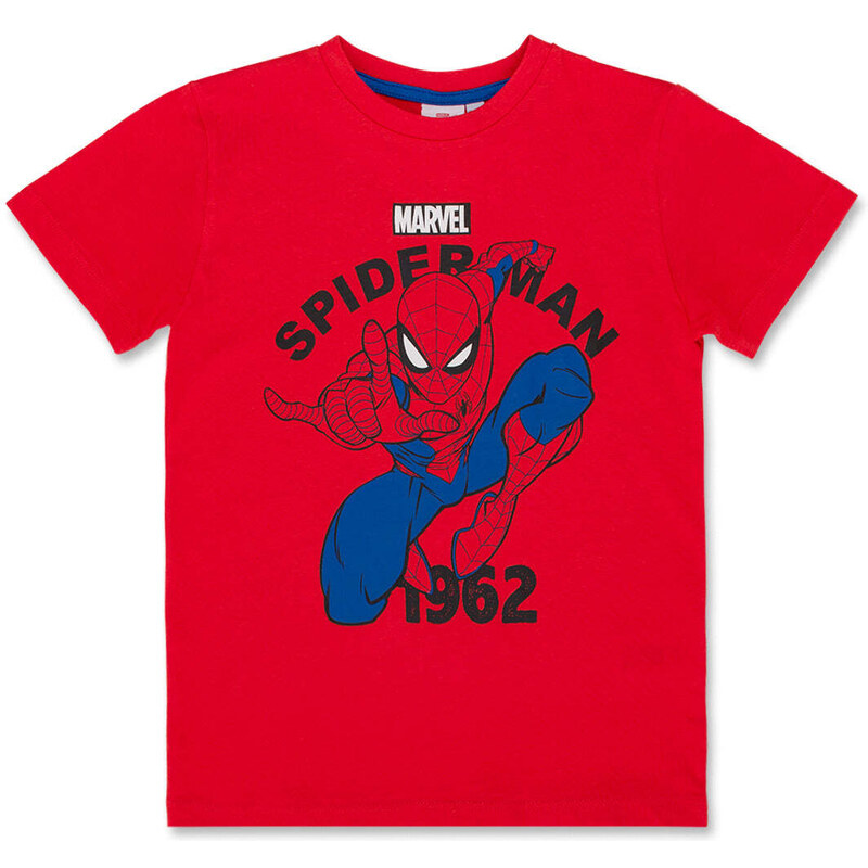 T-shirt rossa da bambino con stampa Spiderman