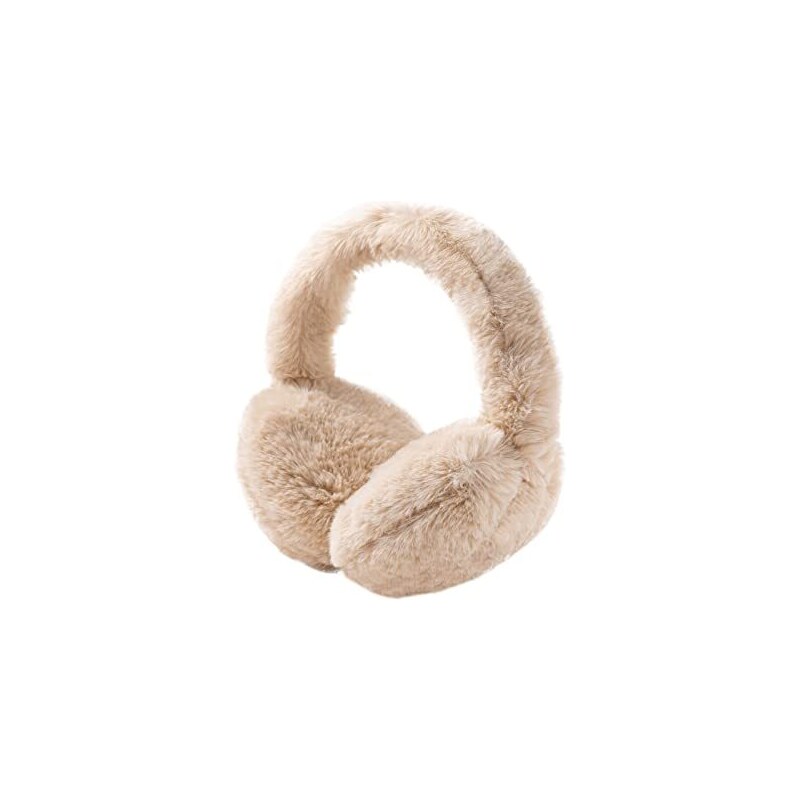 SUNBORRY Paraorecchie da donna pieghevoli in pelliccia sintetica per l'inverno, Beige, Etichettalia unica