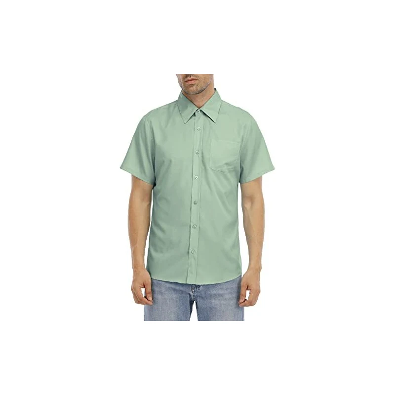 Manwan Walk Camicia Uomo A Quadri In Cotone, Maniche Lunghe, Vestibilità Regolare, Casual Lavoro