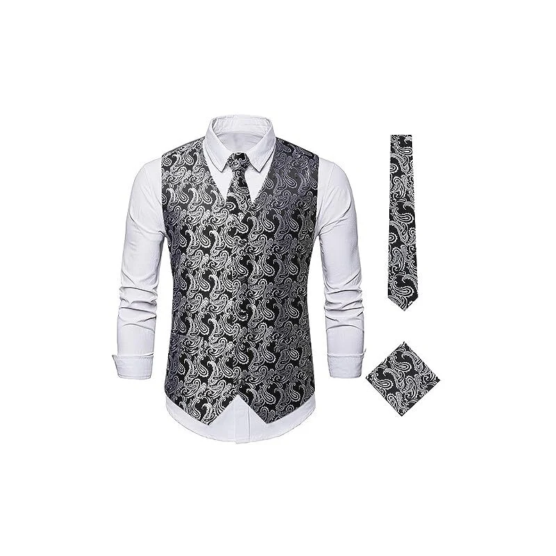 Abito da sposa slim fit verde salvia a 3 pezzi / con revers