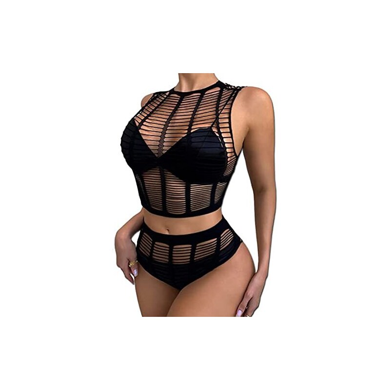 12 Pezzi Di Lingerie A Rete Da Donna - Body In Pizzo E Nylon - Set Di Abiti Trasparenti Per Serate Romantiche E Cosplay - 3