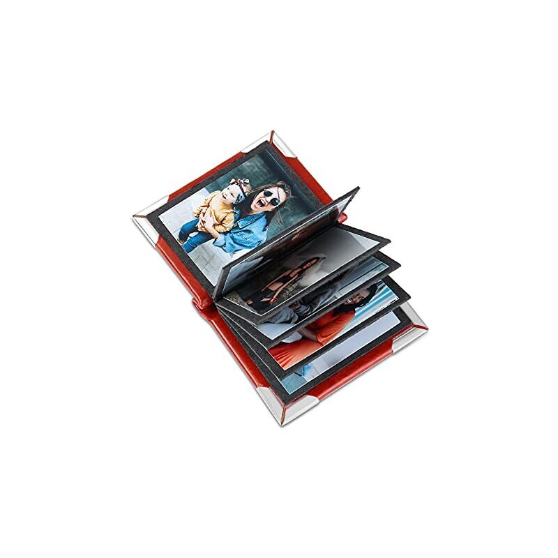 5 Mini Album Fotografici Con Portachiavi - 20 Tasche Per Foto 2 Pollici | Design Compatto E Colorato - Foto 2