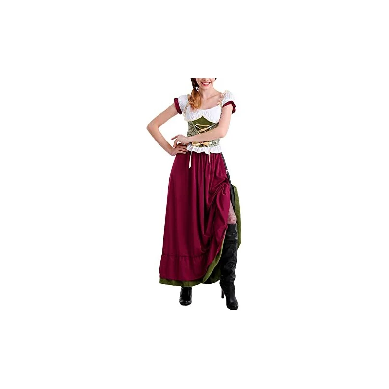 Scollatura Di Una Donna Bavarese E Birra Oktoberfest Immagine Stock