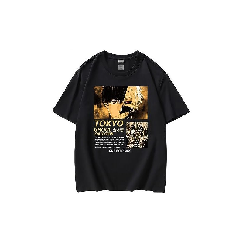 T-Shirt Ken Kaneki Uomo E Bambino – Maglietta Manga Anime Con Stampa Digitale Diretta, 100% Cotone, Certificata OEKO-TEX - copertina
