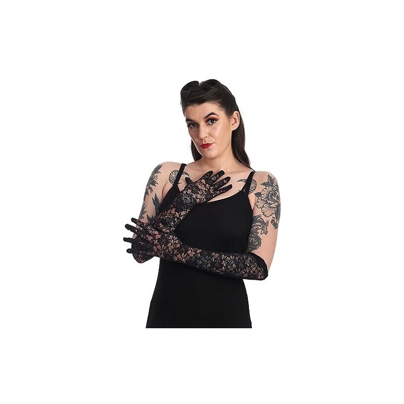 Guanti Lunghi Da Opera Boyiee - Fino Al Gomito (41cm), Elasticizzati, Per Costumi E Occasioni Eleganti - Foto 4