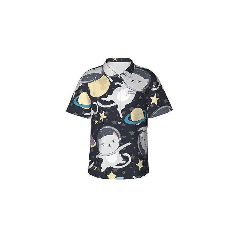 Costume di carnevale da uomo anni '80, camicia da uomo a maniche corte, camicia hawaiana, da uomo, hip hop, da discoteca, con scollo a V, con bottoni, camicie colorate, estive, carnevale, multicolore