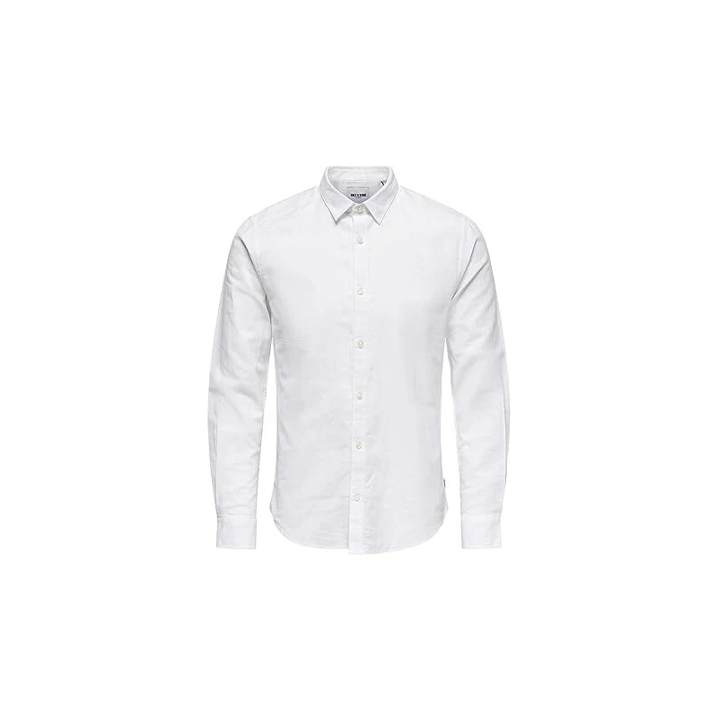 Only & Sons Camicia Uomo In Lino Maniche Lunghe Modello Onscaiden Reg LS - Resort Shirt Leggera