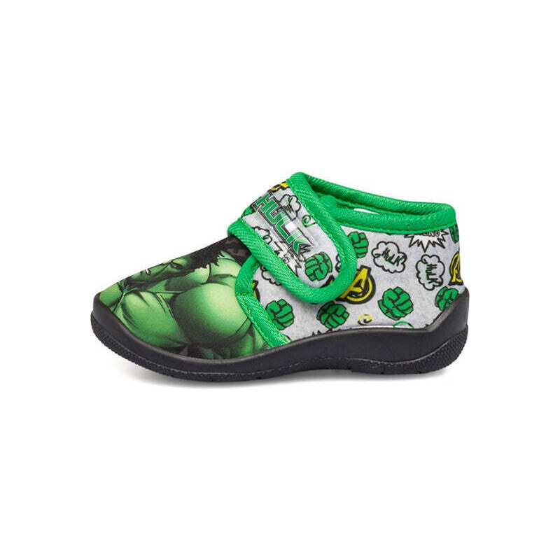 Pantofole verdi da bambino con stampa Hulk