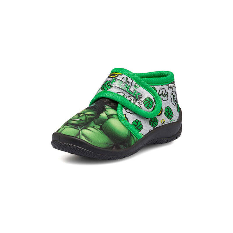 Pantofole verdi da bambino con stampa Hulk