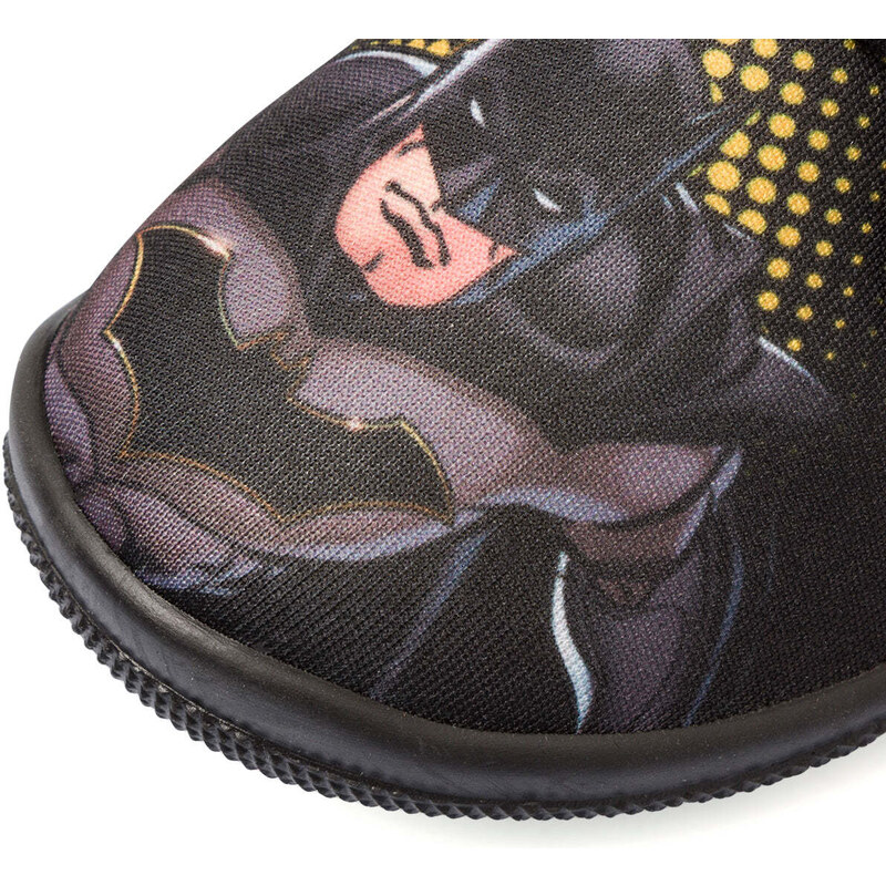 Pantofole nere da bambino con stampa Batman
