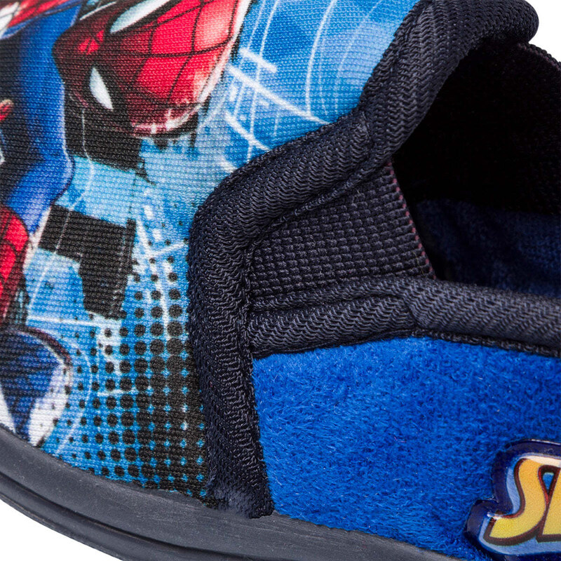 Pantofole blu da bambino con stampa Spiderman