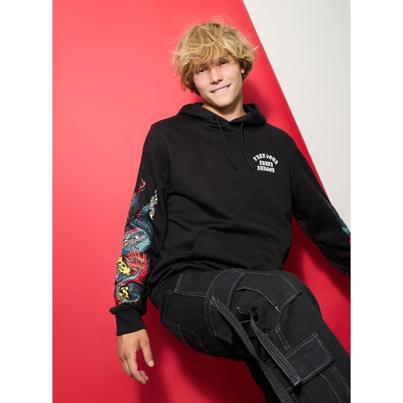 Terranova Felpa Con Cappuccio Stampa Dragoni