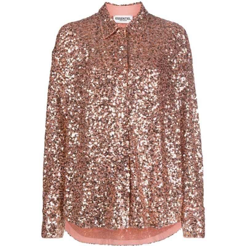Chemise Tom Ford En Paillettes Orange – Taille IT 44, Soie, Manches Longues, Neuve Avec étiquettes !