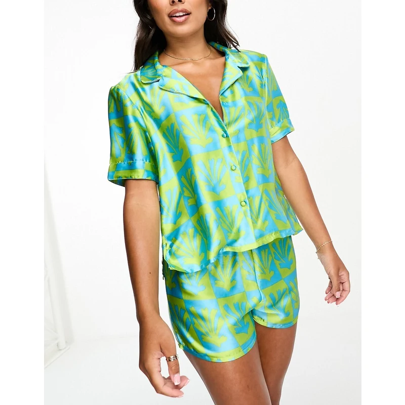 Pigiama Da Uomo Gaming – Maniche Corte – Nero/Verde – Harry Bear – Taglie S M L XL XXL