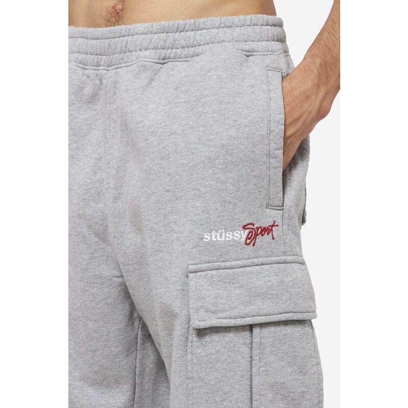 Stussy Shorts SPORT CARGO FLEECE in cotone grigio