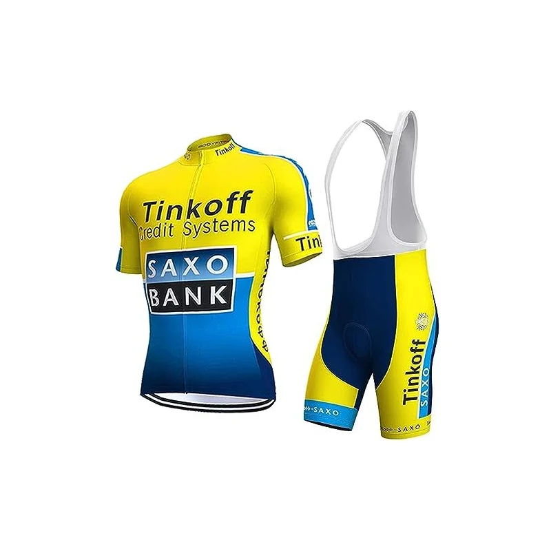 Tuta Ciclismo Uomo Estiva - Maglia E Pantaloncini Imbottiti, Traspirante, Per MTB E Strada