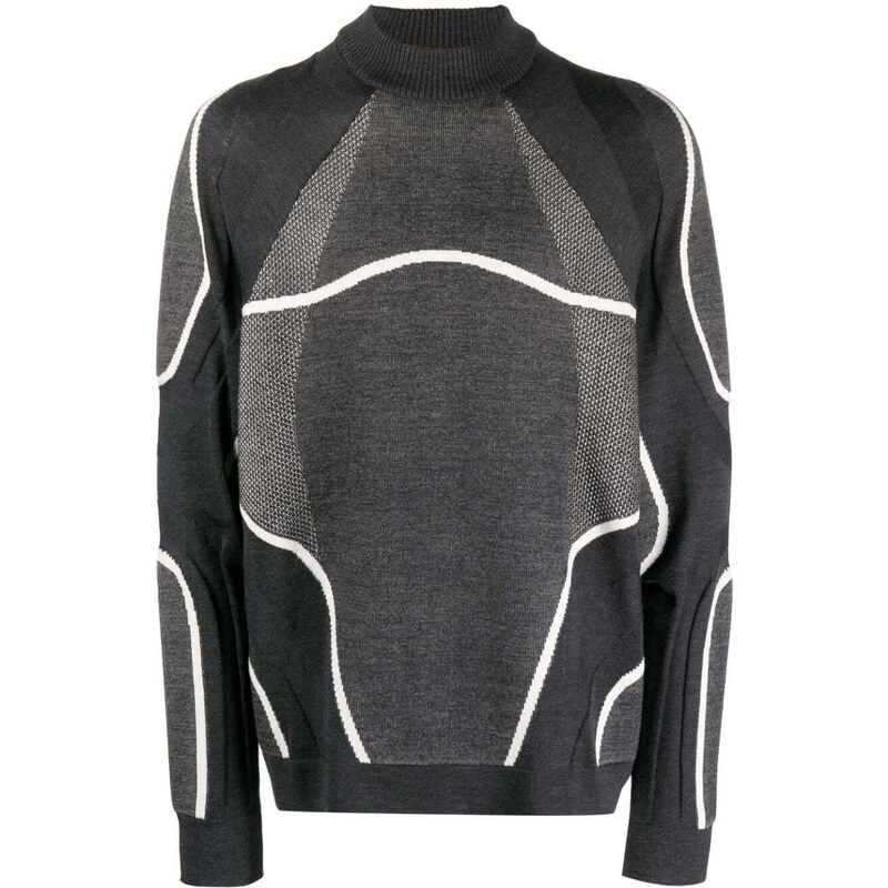 Saul Nash Maglione con intarsi - Grigio