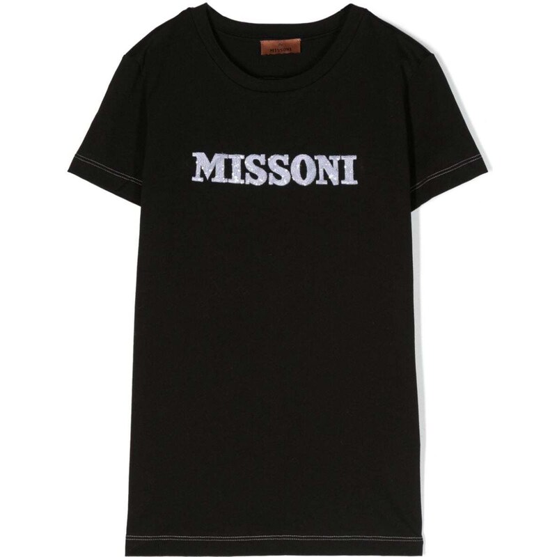 Missoni Kids T-shirt con ricamo - Nero