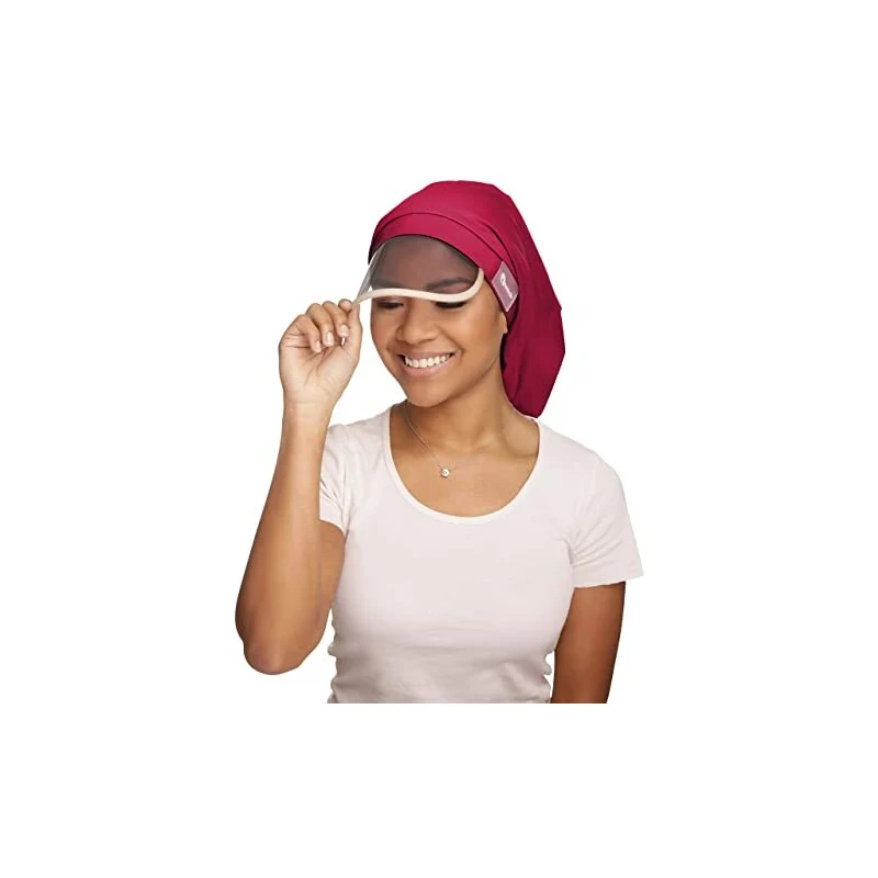 Hairbrella XL Cappello da Pioggia da Donna, Impermeabile, Protezione  Solare, Foderato in Raso, Ripiegabile, per Capelli voluminosi e Lunghi -  Rosso - XL 