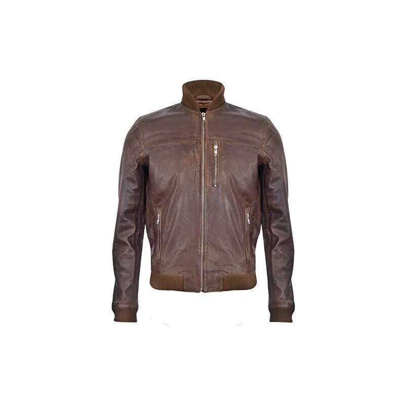 MMHKSTORE Giacca Da Motociclista Vintage Da Uomo In Pelle Vintage Cafe Racer In Stile Vintage Stile Retro Da Motociclista Retro 2 Nero Invecchiato Xl 107881768