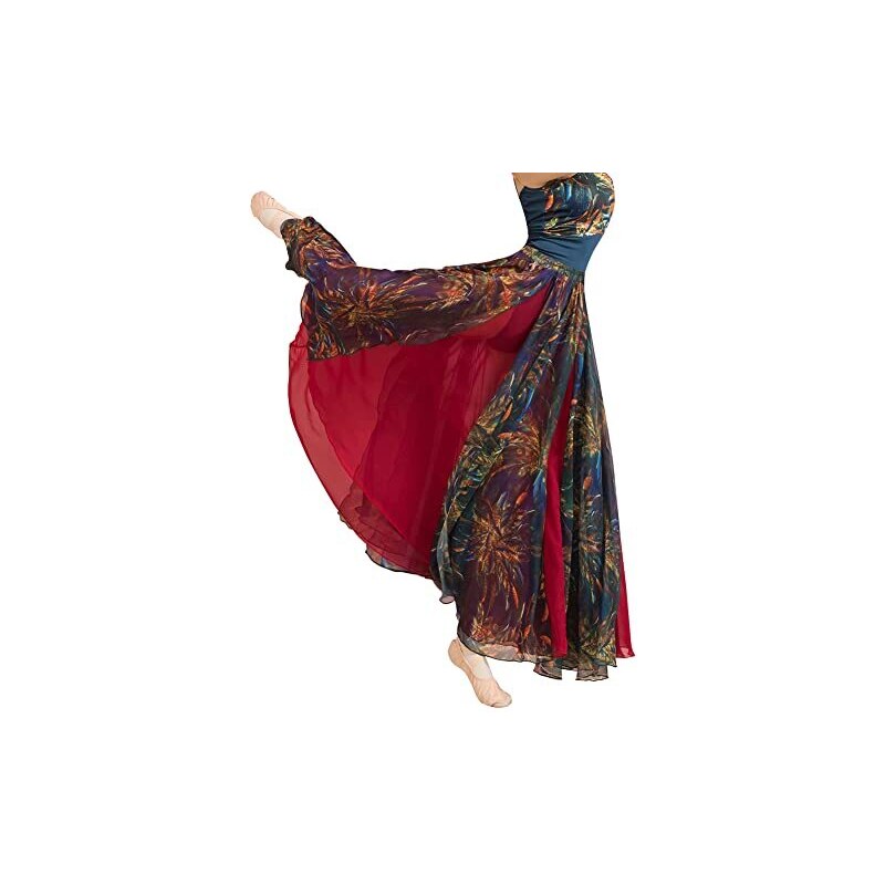 Gonna Danza Del Ventre Nera Con 128 Monete - In Chiffon, Per Performance E Costume Donna
