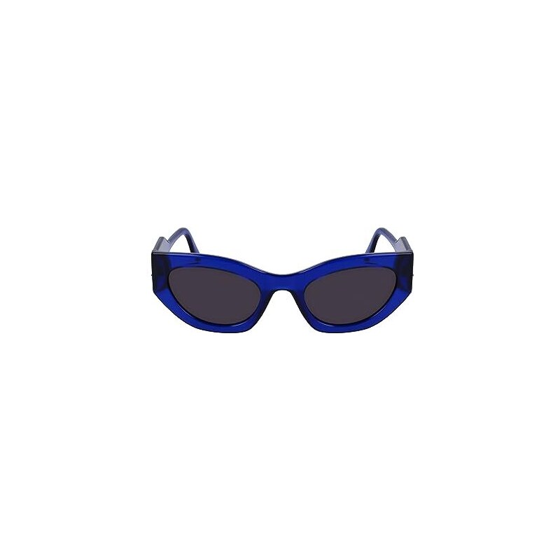 Occhiali Da Sole Donna Karl Lagerfeld Modello Cat Eye, Lenti Blu, Montatura Giallo Lucido, 50mm, KL6144S-703