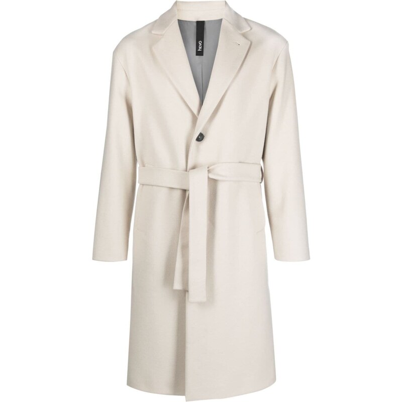 Burberry Cappotto monopetto panna in lana vergine 8046674 main image 1