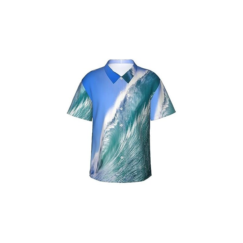 Camicia Hawaiana Manica Corta Per Ragazzo In Cotone, Stampata, Abbigliamento Estivo Casual Per Vacanze E Spiaggia, Tabella Taglie Da 12 Mesi A 8 Anni