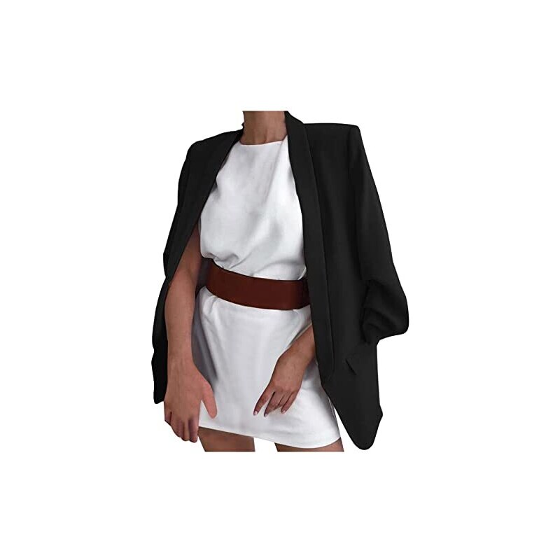MODSGUE Blazer Long Pour Femme - Style Militaire, Coupe Ajustée, Parfait Bureau Ou Sortie