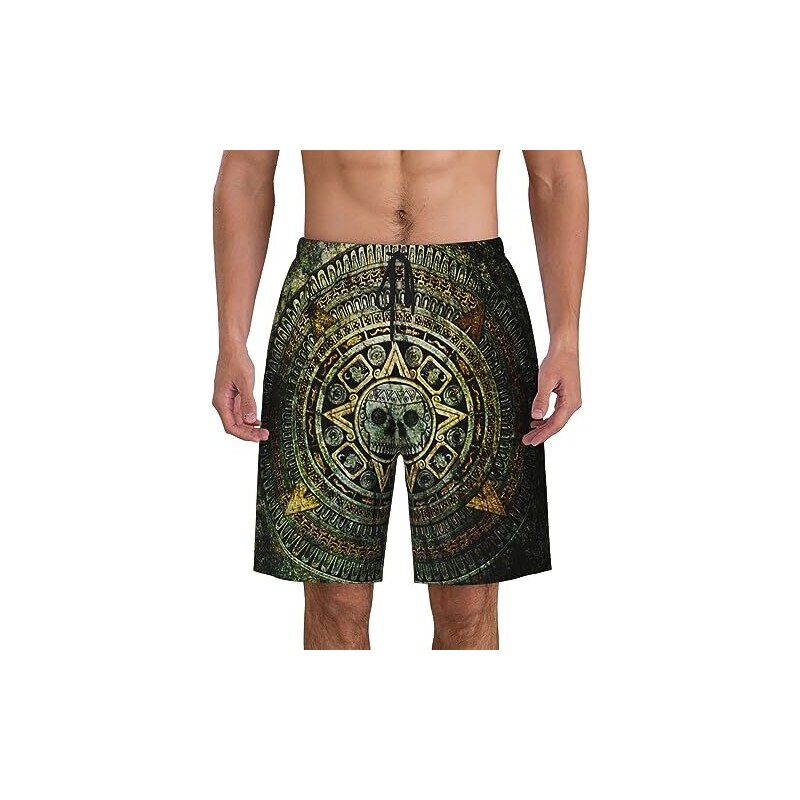 MADHERO - Pantaloncini Da Bagno Uomo Ad Asciugatura Rapida, Con Stampa Divertente, Senza Fodera, Vita Elastica E Tasche (Taglie S-XXL)