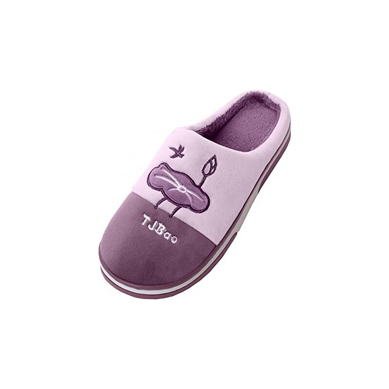 Pantofole Comode Taglie 3-8 Pantofole Invernali Donna Con Fodera In Peluche - Calde, Comode, Taglie 3-8, Colore Viola, Suola In TPR Pantofole Casual Per Tempo Libero