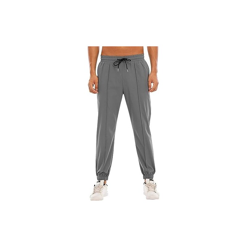 ASKSA Pantaloni Jogging Uomo, Slim Fit, Fitness E Tempo Libero, Vita Elastica, Colore Beige, Taglia M