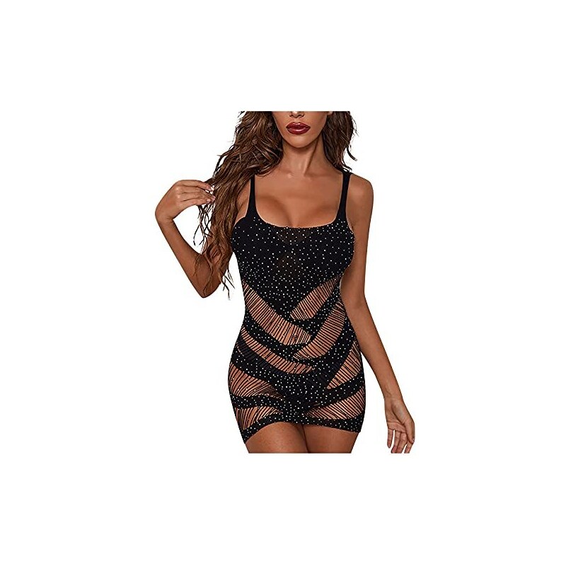 Jusfoouo Costume Da Bagno Tankini Donna 2 Pezzi, Canotta Con Reggiseno Integrato, Scollo A U, Spalline Regolabili, Strisce, Per Spiaggia E Piscina - 3