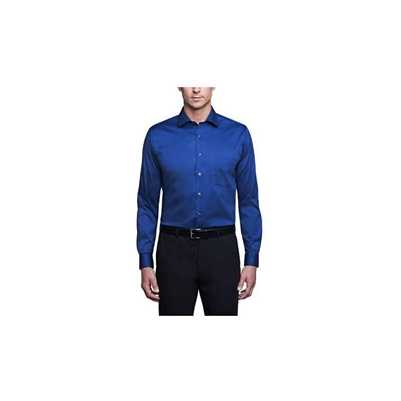 Blue Frost Business Shirt Van Heusen Men's Regular Fit Dress Shirt - Flex  Collar Stretch Solid, Blue Frost (16.5 Neck 34/35 Sleeve) Flex Collar  Stretch Shirt