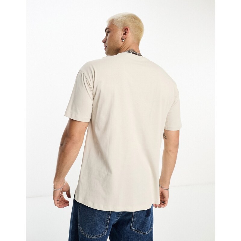 New Look - T-shirt oversize color pietra-Neutro