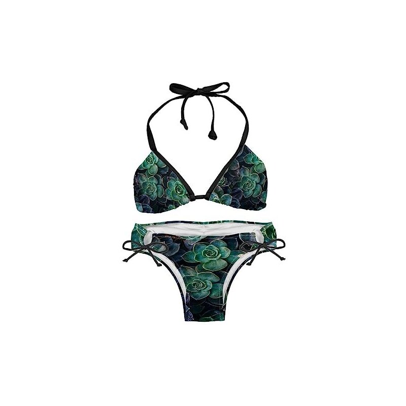 Fanuerg Bikini A Coste Donna Con Reggiseno Push Up E Spalline Regolabili - Set 2 Pezzi, Taglie XS-XXL, Colori Alla Moda