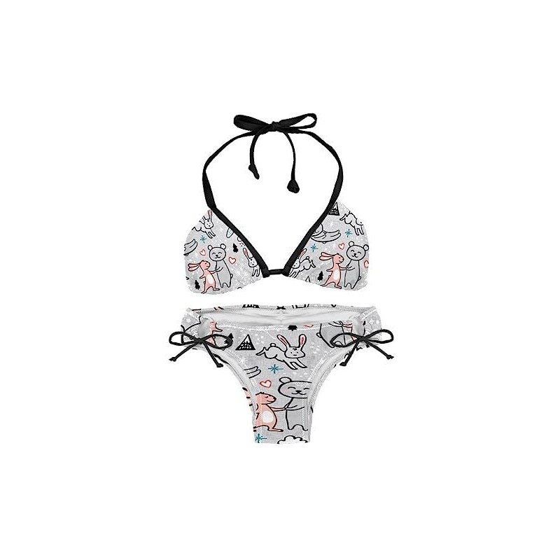 Suojapuku Bikini Da Donna,Costume Da Bagno A Due Pezzi,Conigli E Orso Amicizia Insiemi Del Bikini Delle Donne 123135425