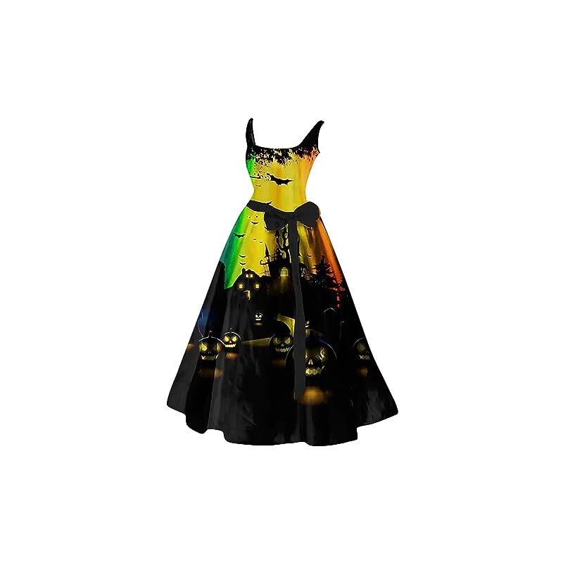 Maglietta Donna Halloween Con Zucca Jack O' Lantern, Maniche Corte, Cotone, Taglie S-2XL, Idea Regalo Carnevale - 4