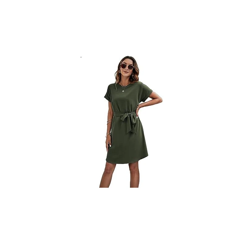 Mini Abito Estivo Da Donna Taglie Forti Con Scollo A V Casual Da Donna A Maniche Corte Con Scollo A V Abito Estivo Con Tasche Abiti Da Sposa Maxi Abiti Da Donna - Foto 10