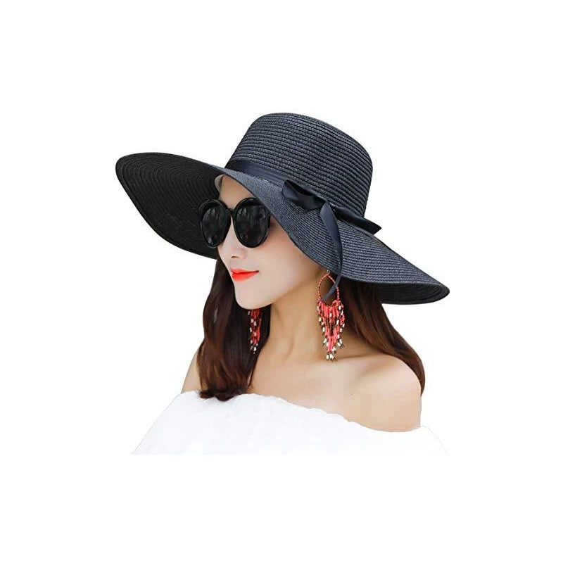 CAMEIRGOU Cappello Di Paglia Donna, Cappello Da Sole Donna Pieghevole ...