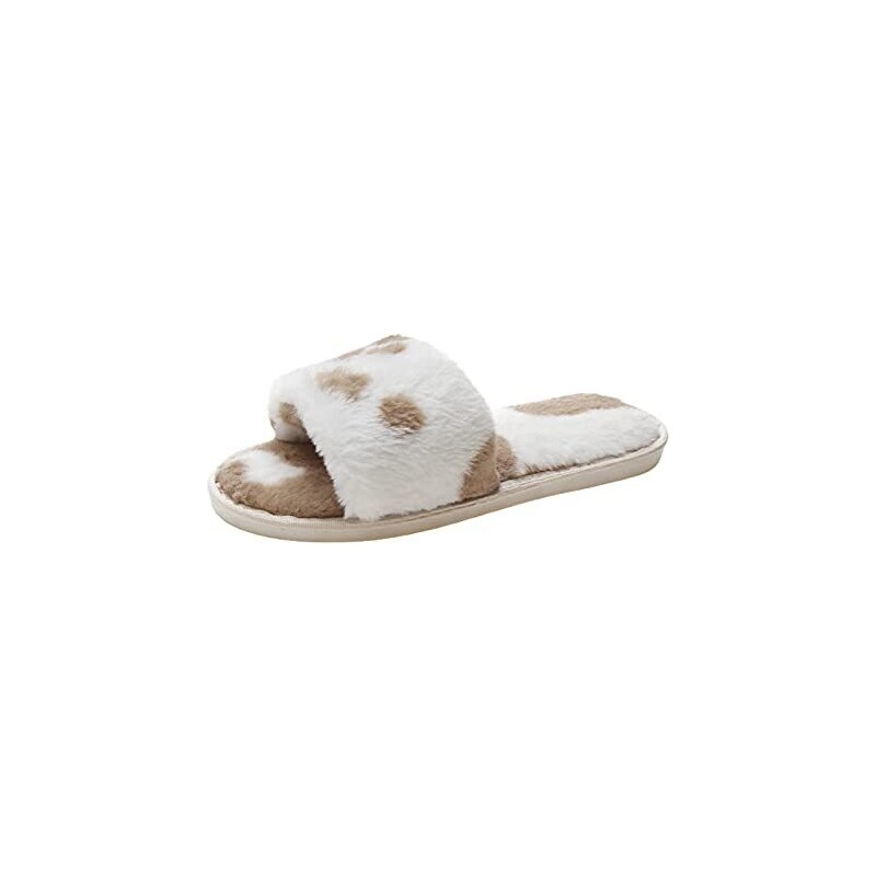 Pantofola Di Babbo Natale Rossa In Pile Con Campanella, Taglia US 7-8, Donna, 100% Poliestere