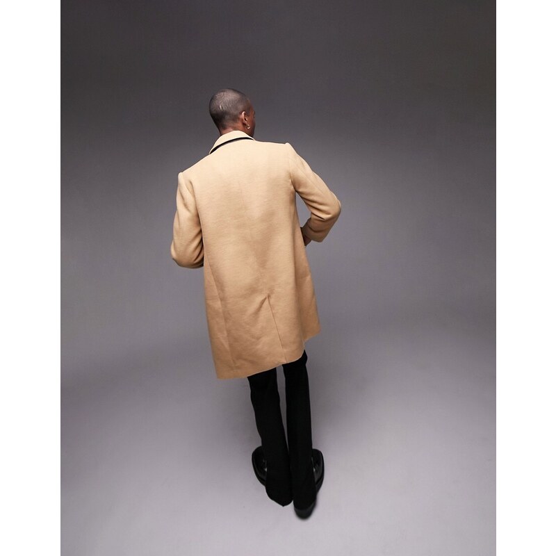 Topman - Soprabito color cammello vestibilità classica-Neutro