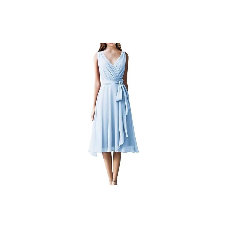 Ababoon Camicia Da Notte Donna Con Scollo A V E Pizzo Floreale - Morbida E Leggera, Spalline Regolabili, Colore Azzurro, Taglia L