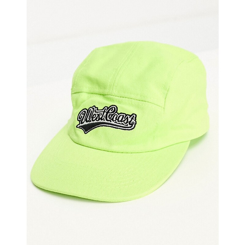 SVNX - Cappellino verde a 5 pannelli in tela di cotone