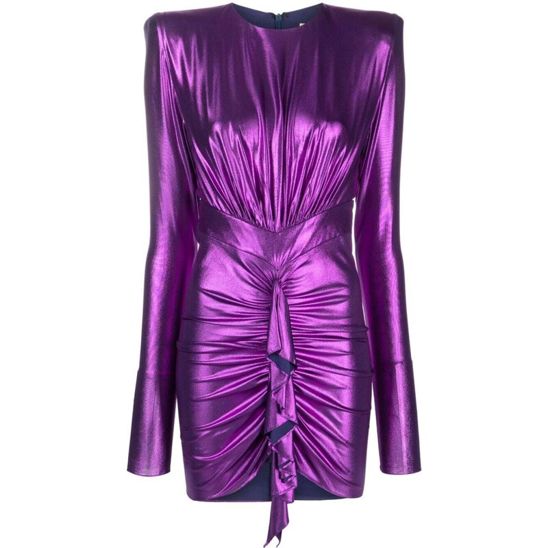 Dsquared2 Abito midi con ruches - Rosa