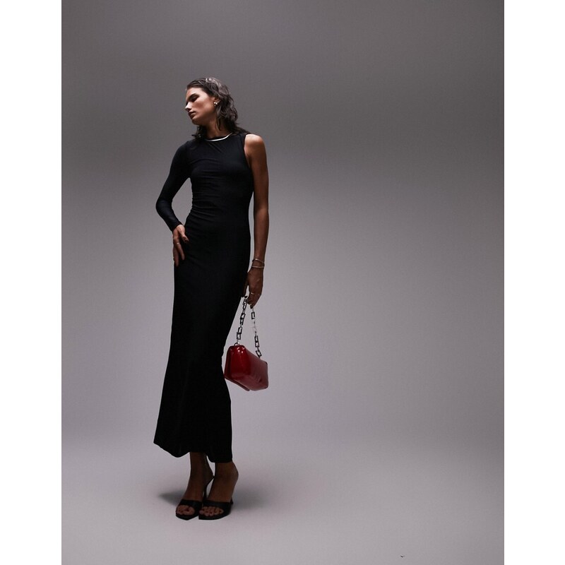 Abito Maglione Corto DKNY Donna - Nero, Girocollo, Manica Lunga - Taglia XL - Nuovo Con Etichette